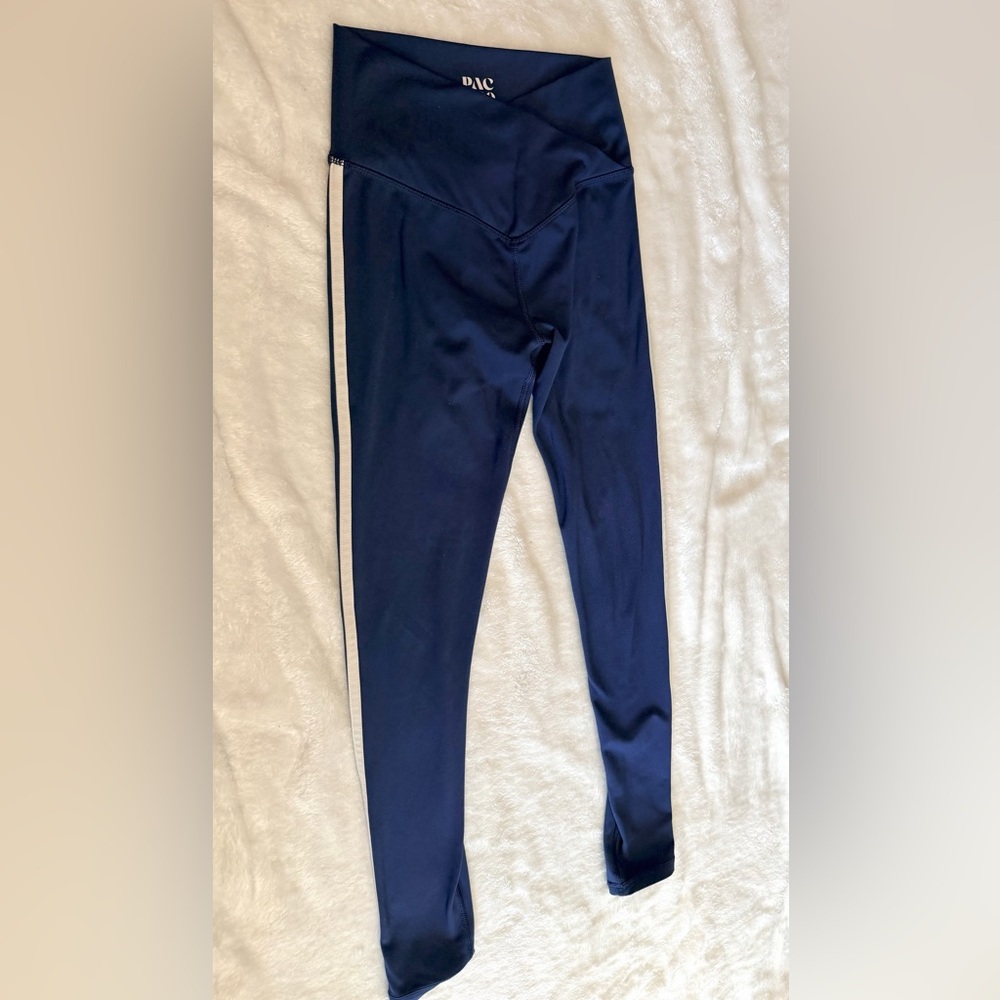 Pac Sun 1980 Navy Blue Leggings with White Stripe